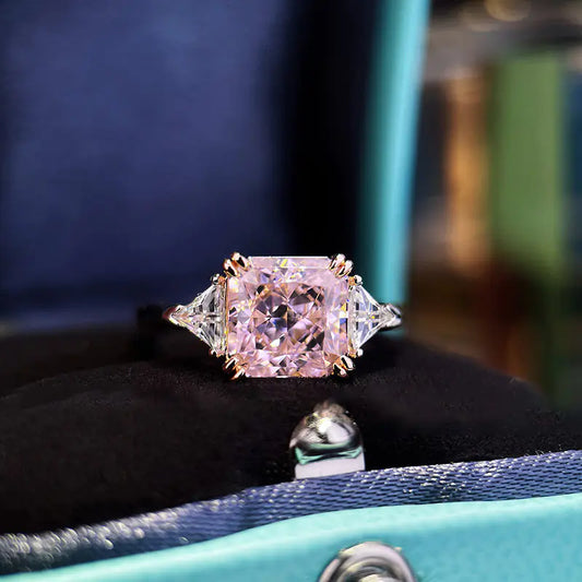 S925 Sterling Silver Roze Zirkon Ring – Herdefinieer Elegantie