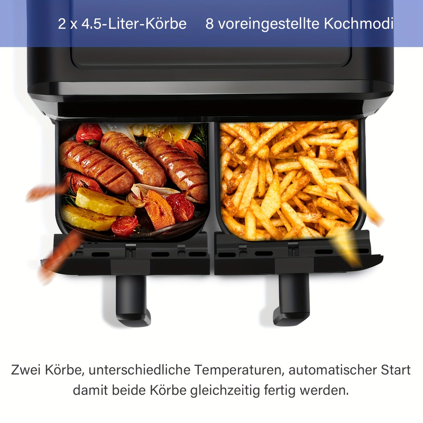 Kehot Dual Compartment Air Fryer – Snel, Slim & Smakelijk Koken
